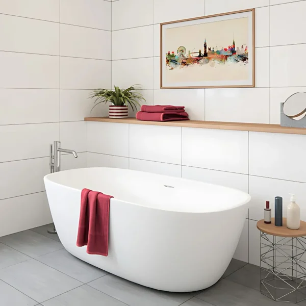 Blanco brillante – Mayólica 30×60cm 1.62m2