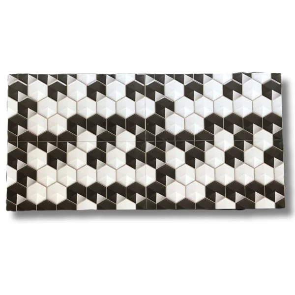 Hexa Black 30x60cm 1.62m2- Mayólica