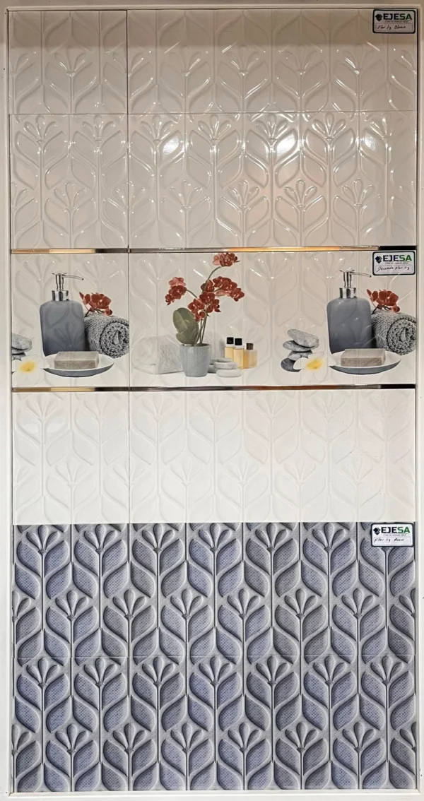 Flor liz blanco 30x60cm 1.62m2- Mayólica Importado